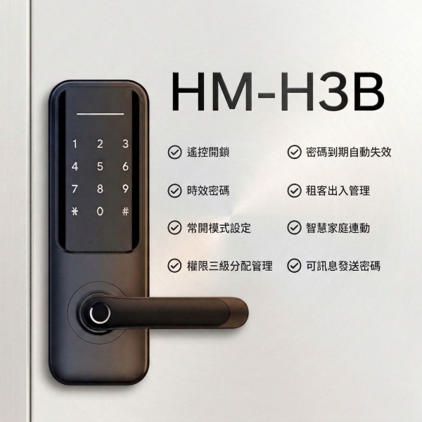 安住Home 指紋把手電子鎖 - HMH3B