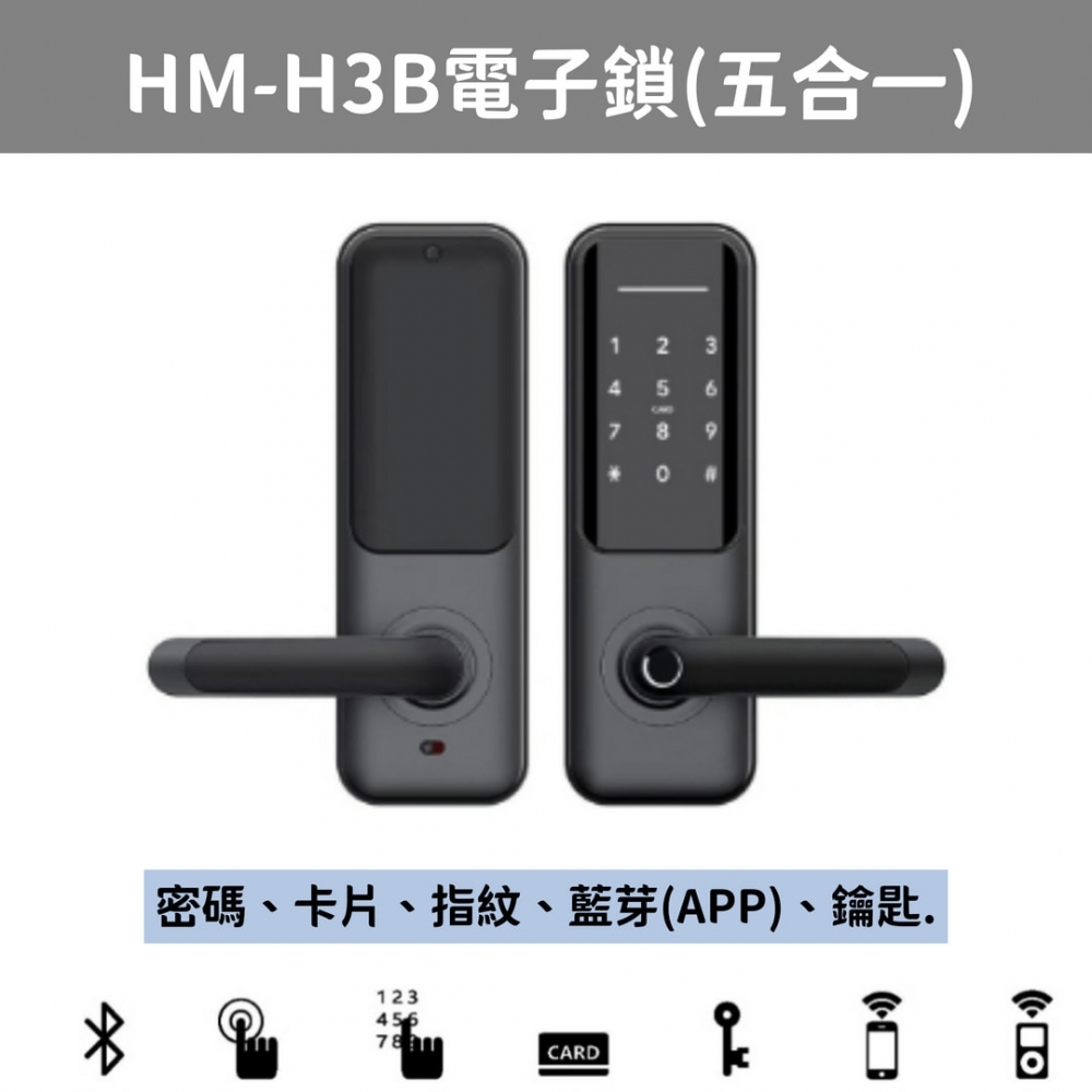 安住Home 指紋把手電子鎖 - HMH3B