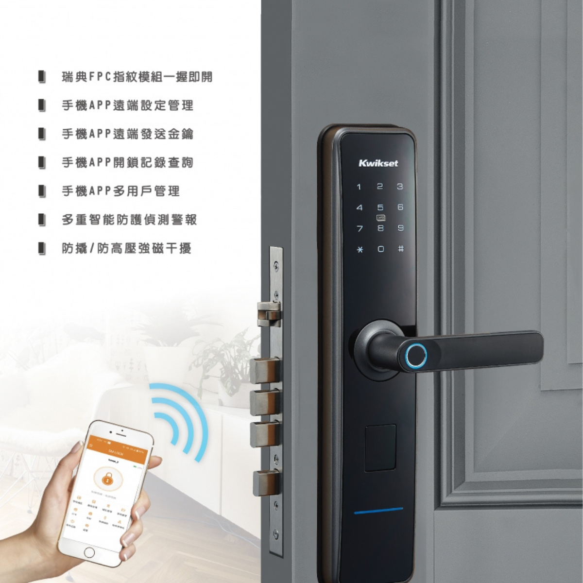 東隆EZSET 指紋把手電子鎖 – PF1 