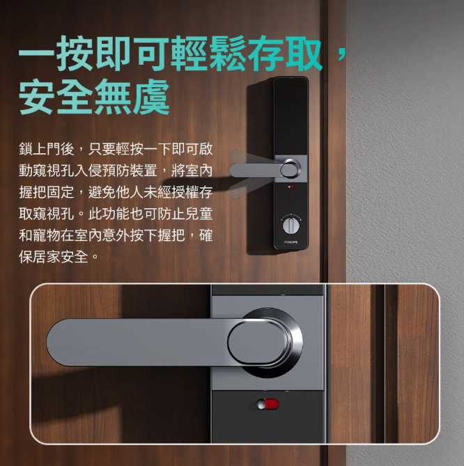 飛利浦PHILIPS 指紋WIFI智能門鎖 DDL610